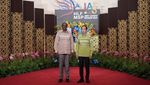 Momen Jokowi Sambut Tamu Negara di Gala Dinner IAF