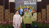 Ketua DPR Puan Maharani juga hadir dalam gala dinner tersebut. Antara Foto/Media Center IAF II-HLF MSP/Nyoman Hendra Wibowo.