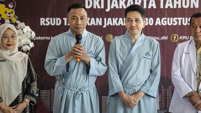 Pakai Piyama, Dharma-Kun Tes Kesehatan Pilgub Jakarta