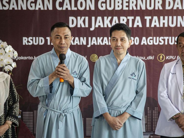Pakai Piyama, Dharma-Kun Tes Kesehatan Pilgub Jakarta