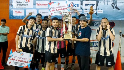 Potret Keseruan Turnamen Futsal Piala Bergilir Menkominfo ke-15