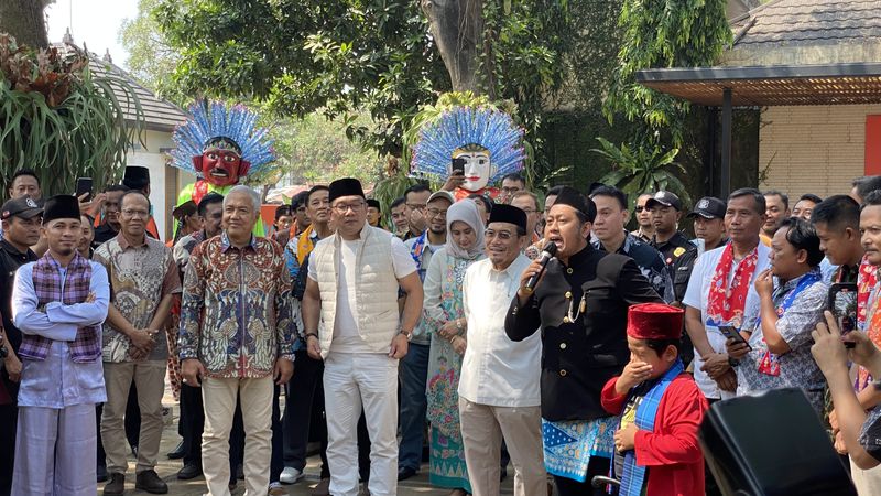 Ridwan Kamil saat menghadiri deklarasi relawan (Devi/detikcom)