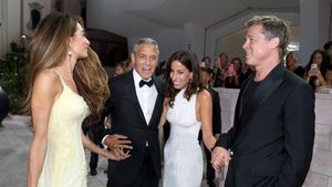 Foto: Double Date! George Clooney dan Brad Pitt Ajak Pasangan ke Karpet Merah