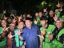 Rano Karno Temui Driver Ojol di Jakbar, Bahas Soal Demo Tarif
