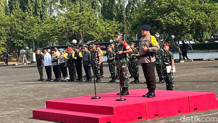 Dankor Brimob di Apel Gelar Pasukan di Mabes TNI