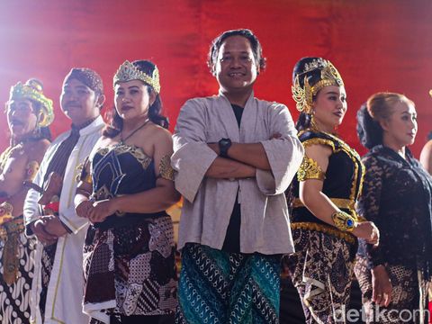 Ketoprak tobong Kelana Bhakti Budaya di Brayut, Wukirsari, Cangkringan, Kabupaten Sleman, DIY, Jumat (30/8/2024).