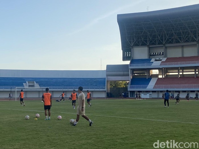 Sesi latihan PSIM Jogja jelang Liga 2 2024/2025 di Stadion Mandala Krida, Kota Jogja, Senin (2/9/2024) pagi.