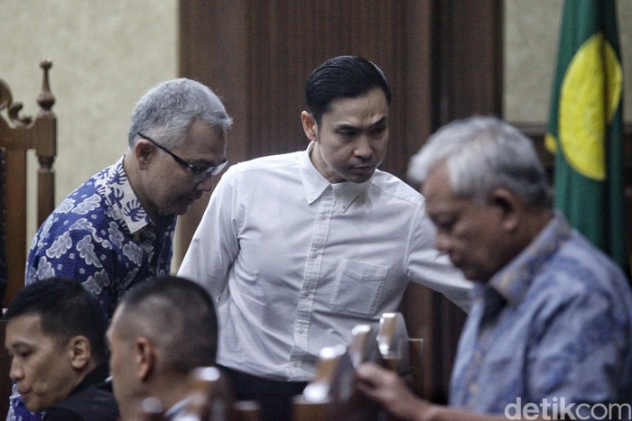 Harvey Moeis, Suparta dan Reza Andriansyah mengikuti sidang lanjutan di Pengadilan Tipikor, Jakarta. Sidang menghadirkan saksi-saksi dari jaksa penuntut umum (JPU).