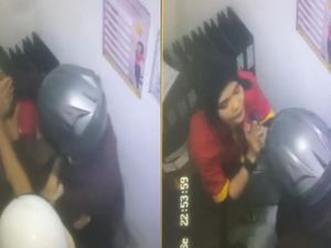 CCTV Perampok Gasak Uang Rp 50 Juta di Minimarket, Pegawai Dicekik