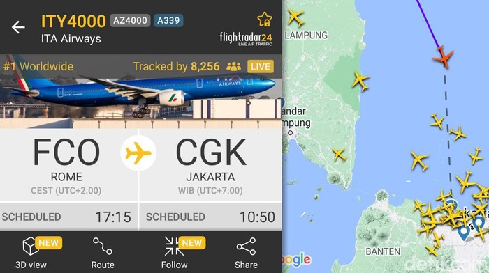 Data Penerbangan Paus Fransiskus ke Jakarta
