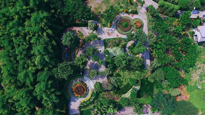 Foto udara Taman Harmoni surabaya