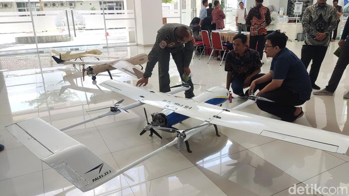 Pesawat nirawak Palapa S-1 UGM diresmikan di Gedung ERIC Fakultas Teknik (FT) UGM, Kabupaten Sleman, DIY, Selasa (3/9/2024).