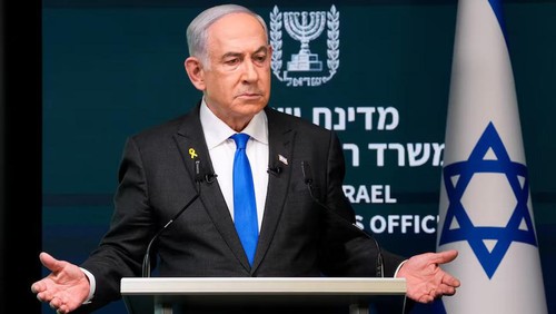 Israeli Prime Minister Benjamin Netanyahu speaks during a news conference in Jerusalem, September 2, 2024. Ohad Zwigenberg/Pool via REUTERS Purchase Licensing Rights