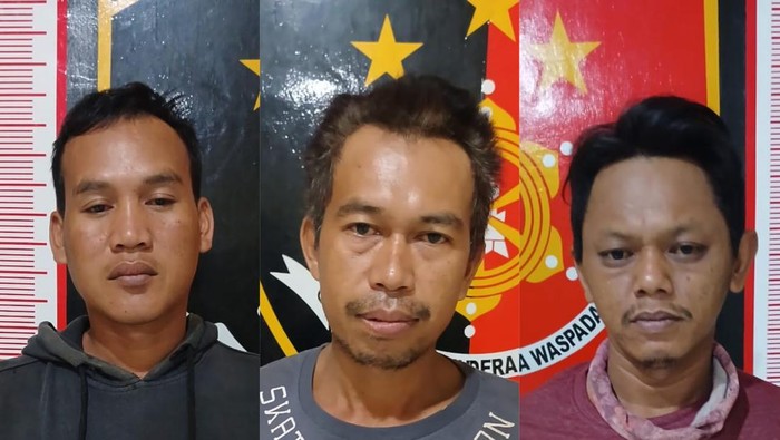 Tiga pelaku pencurian buah sawit di Musi Rawas.
