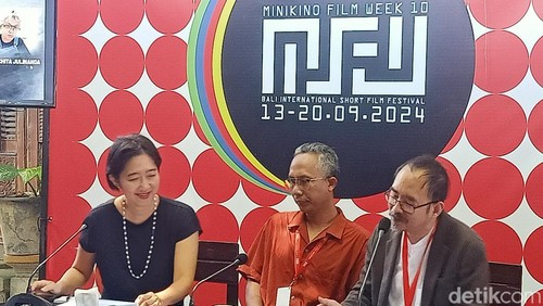 Direktur MFW ke-10 Bali Internasional Short Film Festival Fransiska Prihadi (kiri) dan Direktur Festival MFW 10 Edo Wulia di Denpasar, Bali, Rabu (4/9/2024).