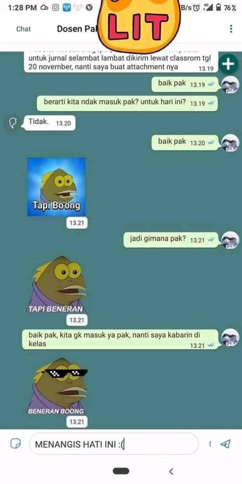 Kelakuan kocak mahasiswa dan dosen berikut ini bikin nyengir bacanya. Yang mau share pengalaman lucu, boleh tulis di kolom komentar, ya!