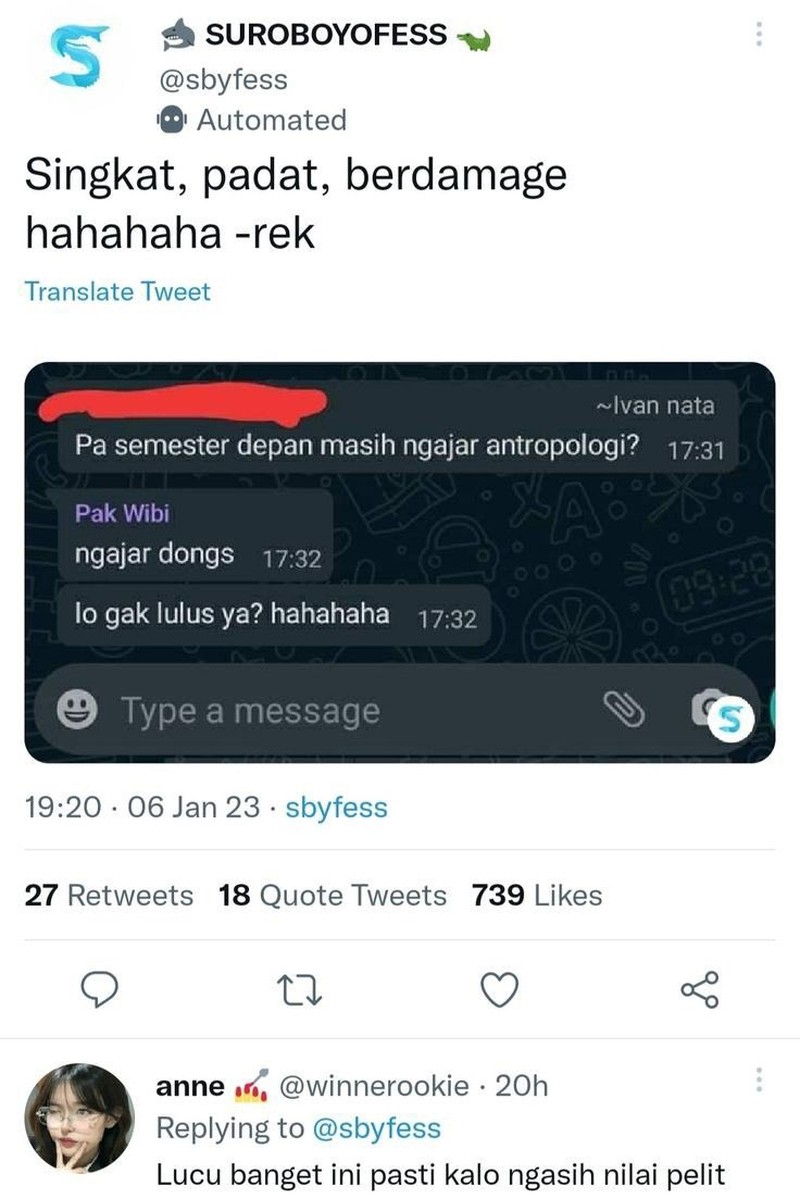 Kelakuan kocak mahasiswa dan dosen berikut ini bikin nyengir bacanya. Yang mau share pengalaman lucu, boleh tulis di kolom komentar, ya!