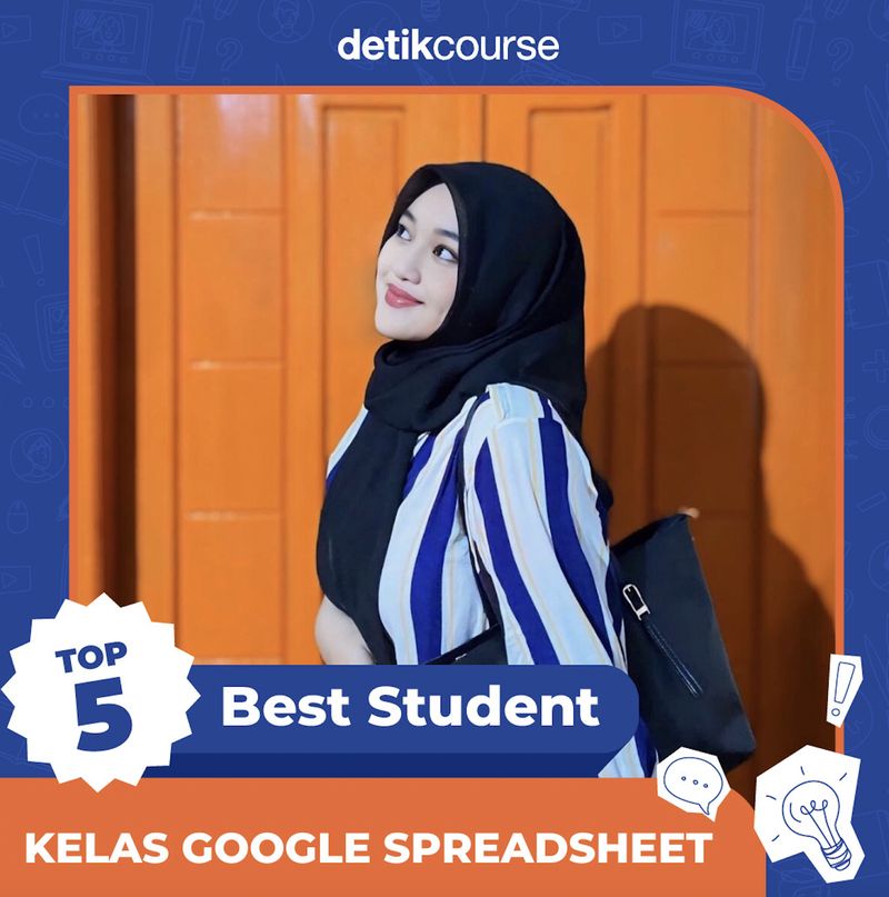 Lugiana, salah satu peserta terbaik detikCourse kelas Google Sheet