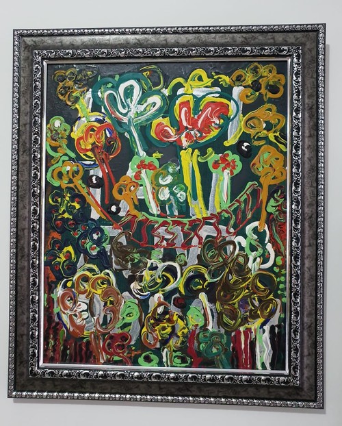 Lukisan Go Green Taruparwa karya Sam Sianata (Liem Sian An). (Dok Sam Sianata)