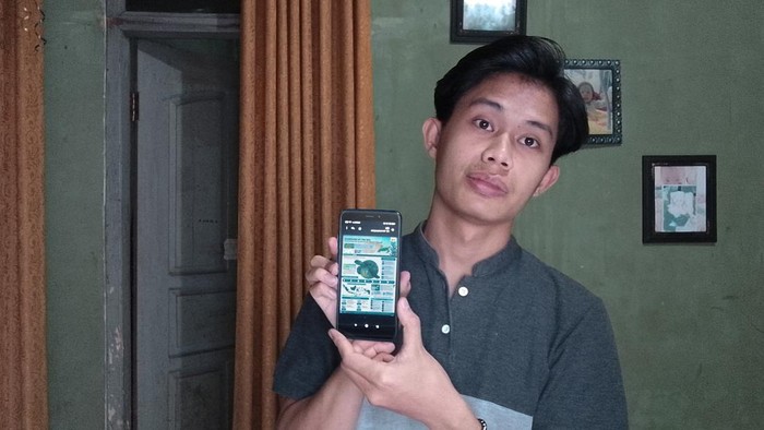 Mahasiswa Uninus, Oki Triono Aksi, raih juara lomba poster infografis internasional.
