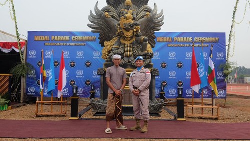 Monumen Garuda Wisnu Kencana di Bangui, Afrika Tengah.