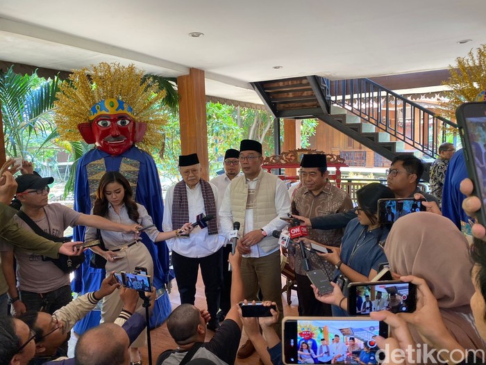 Ridwan Kamil di Setu Babakan, Jaksel. (Devi Puspitasari/detikcom)