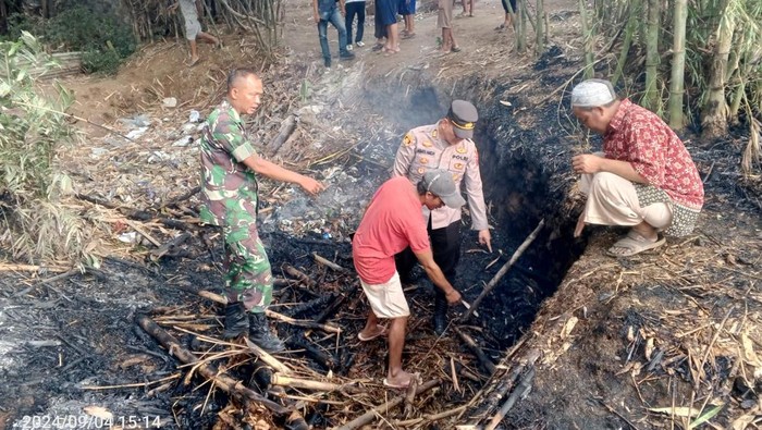 Lokasi warga Desa Kebanaran, Kecamatan Mandiraja, Banjarnegara tewas terbakar saat membakar sampah, Rabu (4/9/2024).