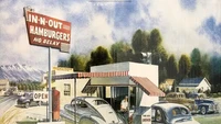 Sebelum tenar seperti sekarang, restoran In-N-Out di tahun 1948 memulai gerai mereka dengan konsep drive-thru atau pesan dari mobil. Foto: Site/Archive