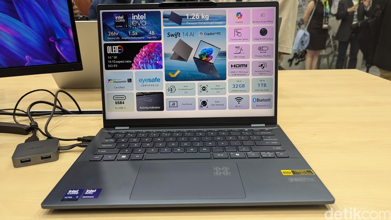 Acer Swift 14 AI dan Swift 16 AI, laptop Copilot+ dengan Intel Core Ultra