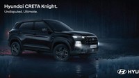 Dikutip dari Motoroids, pada Hyundai Creta Knight Edition mendapatkan setidaknya 21 ubahan dan pembaruan. Dari sisi eksterior, grille radiator depan dicat warna hitam, lalu logo Hyundai di depan dan belakang dicat warna hitam matte. Foto: Dok. Hyundai
