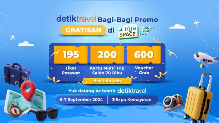 Infografis tiket gratis di detikTravel Hub Space