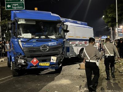 Begini Kondisi Truk Tangki Usai Kecelakaan Maut di Jakut