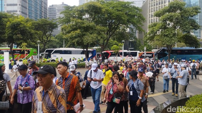 Kawasan GBK jelang misa akbar Paus Fransiskus. (Brigitta/detikcom)