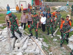 Kodim Bogor Tinjau Lokasi Bencana Pamijahan, Beri Bantuan Sembako