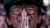 Acara tersebut merupakan puncak dari empat hari kunjungan Paus berusia 87 tahun tersebut di ibu kota, Jakarta, pada pemberhentian pertama dari tur 12 hari di Asia Tenggara dan Oseania, dengan kunjungan ke Timor Timur, Singapura, dan Papua Nugini. Pool via REUTERS/Yasuyoshi Chiba