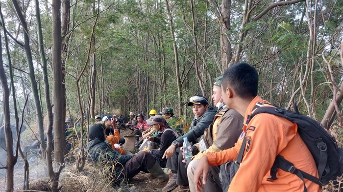 Pemadaman kebakaran hutan kawasan TNBTS Lumajang