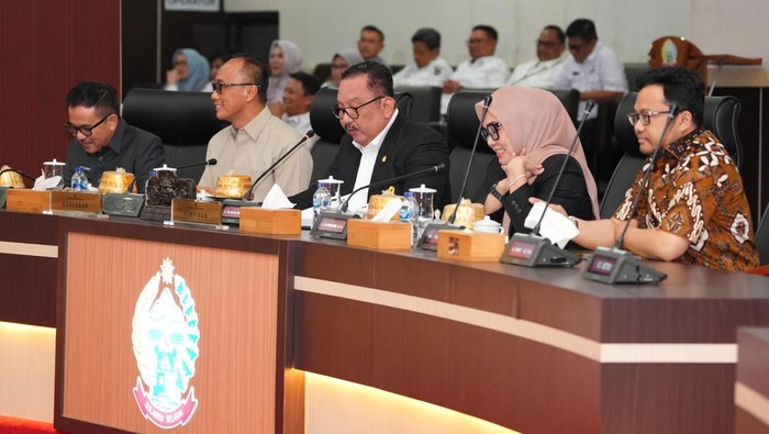 Pj Gubernur Sulsel Prof Zudan Arif Fakrulloh saat mengikuti rapat paripurna DPRD Sulsel.