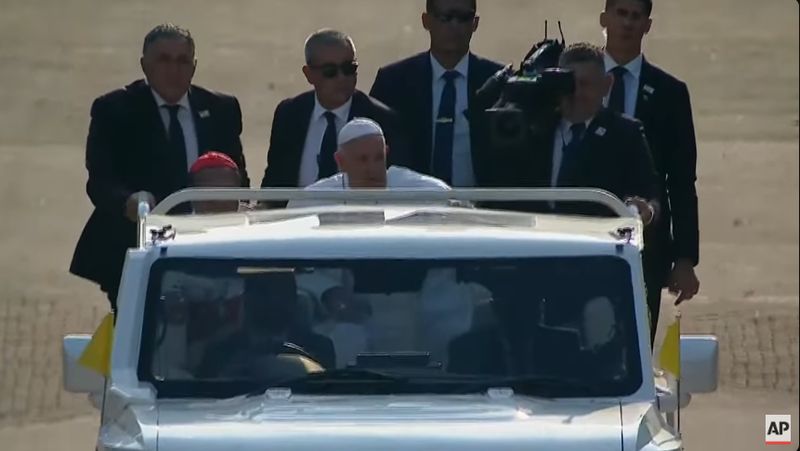 Popemobile Paus Fransiskus.