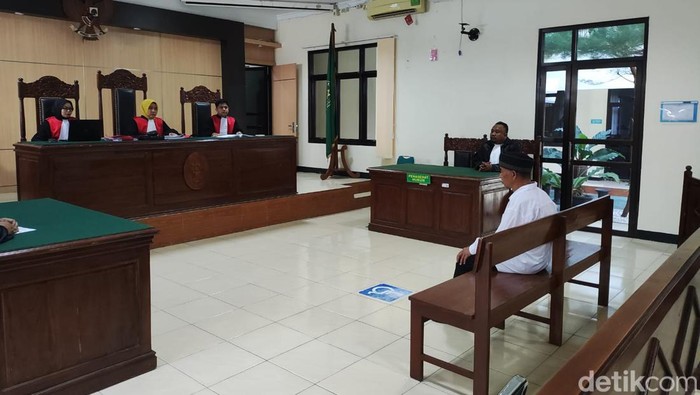 Riyadi saat menjalani sidang putusan di PN Wonosari, Kamis (4/9/2024).