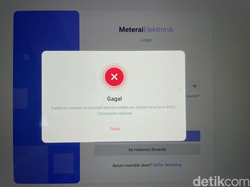 Situs resmi Peruri meterai-elektronik.com sulit diakses.