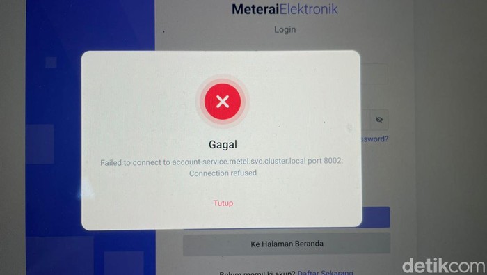 Situs resmi Peruri meterai-elektronik.com sulit diakses.