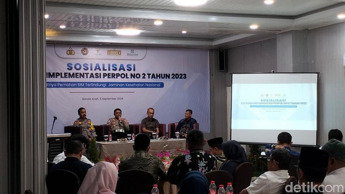 Sosialisasi Uji Coba Implementasi Perpol No 2 Tahun 2023 di Banda Aceh, Aceh. (Agus Setyadi/detikSumut)