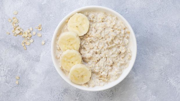 Ilustrasi banana oatmeal