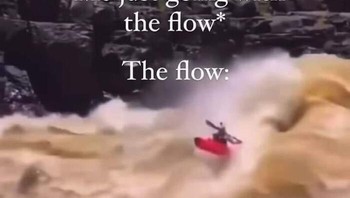 Mengikuti arus. Arusnya kayak begini. Foto: International Laughing Hour via Bored Panda