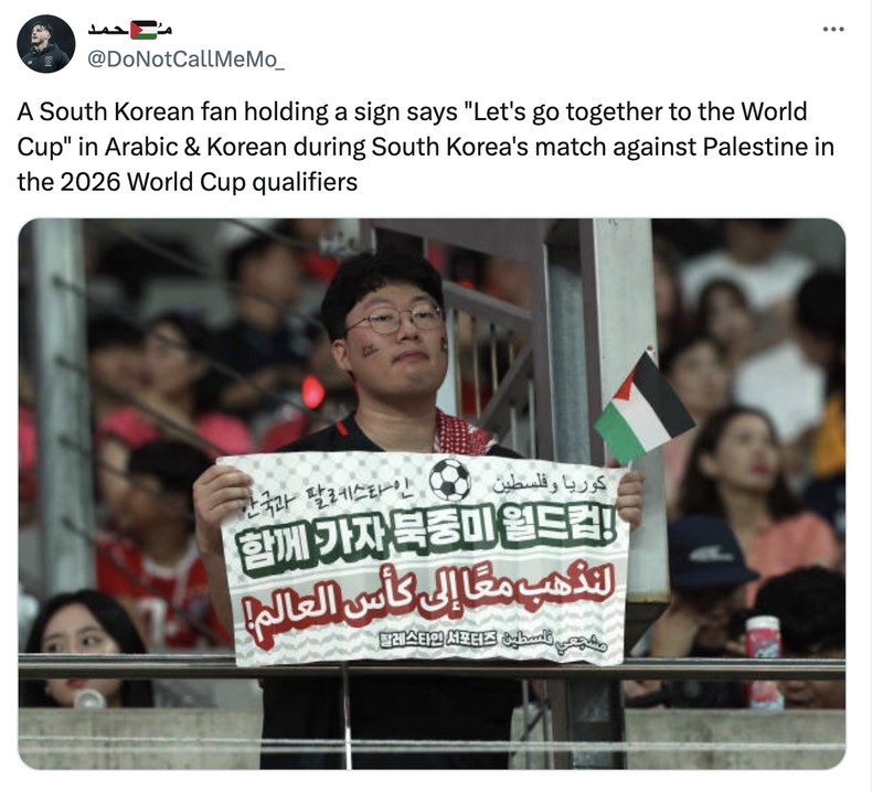 Meme Palestina vs Korea Selatan