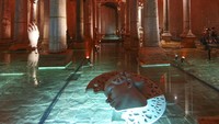 Tangki air dibangun dengan struktur mengesankan yang terdiri dari tiga ratus lebih kubah berkolom pada atapnya sehingga terlihat seperti sebuah istana. Kemudian pada saat ini dijuluki sebagai Istana Sunken.  