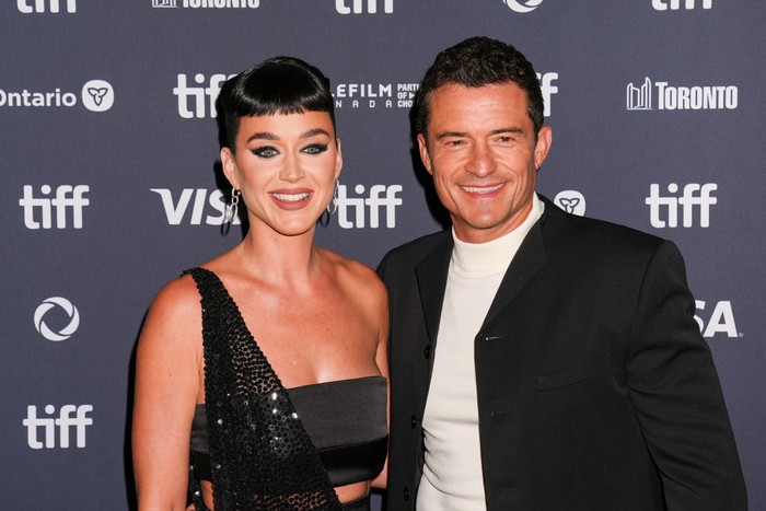 TORONTO, ONTARIO - SEPTEMBER 05: (L-R) Katy Perry and Orlando Bloom attend the premiere of 