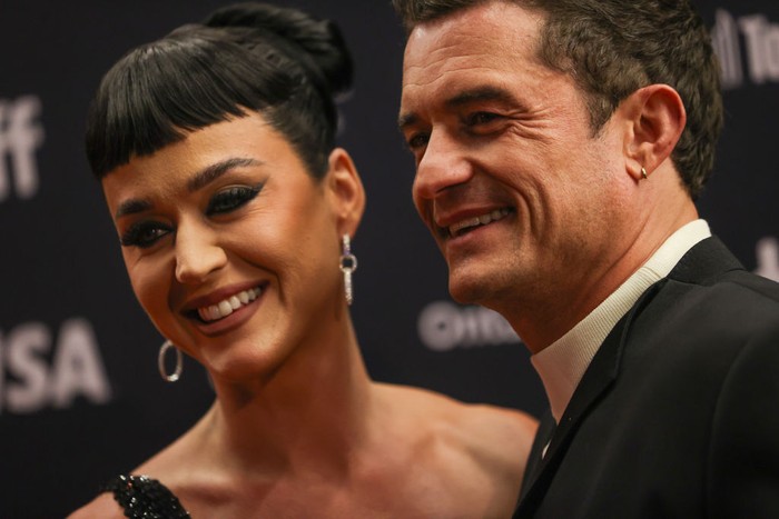 TORONTO, ONTARIO - SEPTEMBER 05: (L-R) Katy Perry and Orlando Bloom attend 