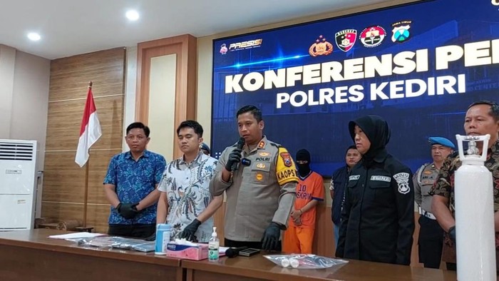 Ungkap kasus perampokan minimarket di Polres Kediri