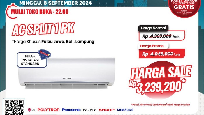 Beli AC Hemat Jutaan Rupiah di Transmart Full Day Sale!